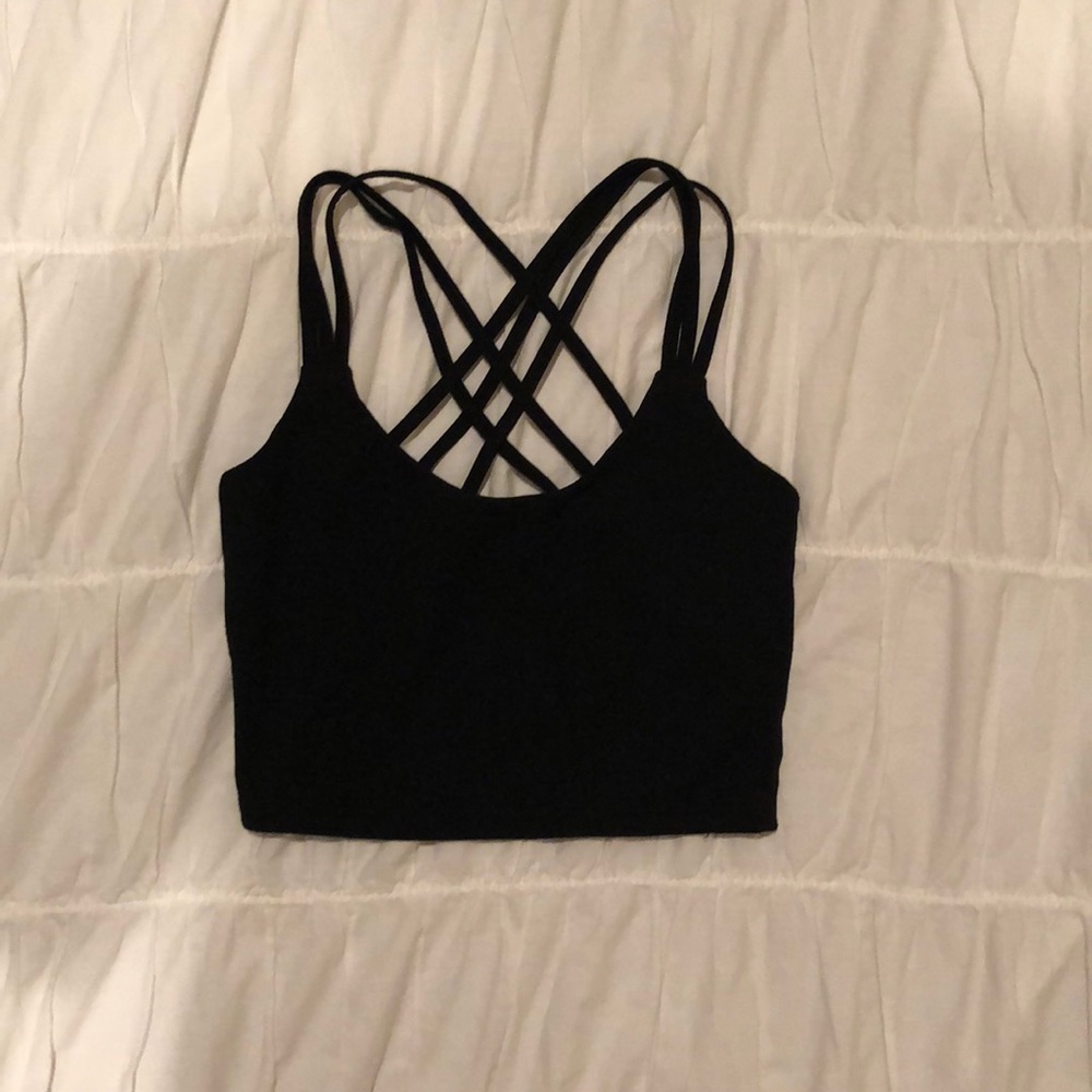 strappy backed crop top